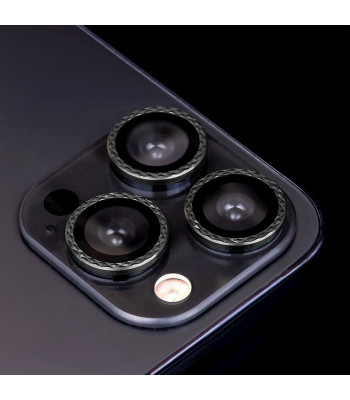 Lęšių akinių rinkinys iPhone 16 Plus 6,7 juodam rombui (2 vnt.)