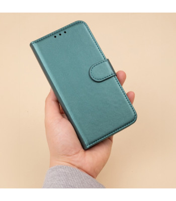 Dėklas knygelė Smart Classic telefonui iPhone 16 Pro 6,3, tamsiai žalias