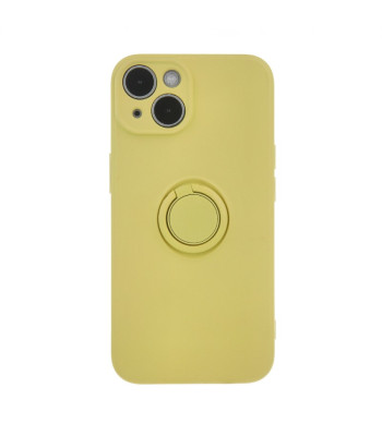 Dėklas Finger Grip su pirštų laikikliu, skirtas iPhone 16 Pro 6,3 geltonos spalvos