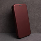 Telefono dėklas knygelė Smart Diva, skirtas iPhone 16 6,1 bordo spalvos
