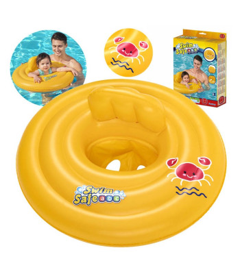 "Bestway" pripučiamas plaukimo treniruočių ratas CRAB SEAT su atlošu 69 cm 32096