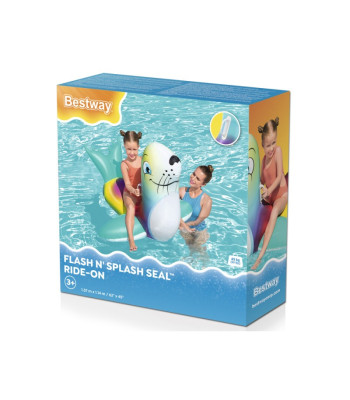 Bestway Spalvinga pripučiama SEAL plaukimui su rankenomis 157 x 114 cm 41479