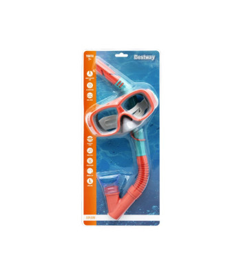 Bestway rinkinio kaukė su vamzdeliu nardymui RED 7+ 24032