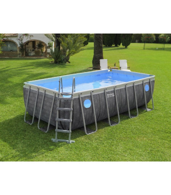 Bestway Splashview rėminis baseinas 488mx244cm pilkas rotango 10in1 561MB