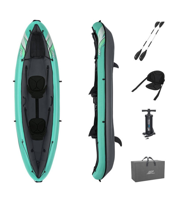 Bestway 2 asmenų baidarė Ventura Elite X2 pripučiama valtis Hydro Force irklai 65052