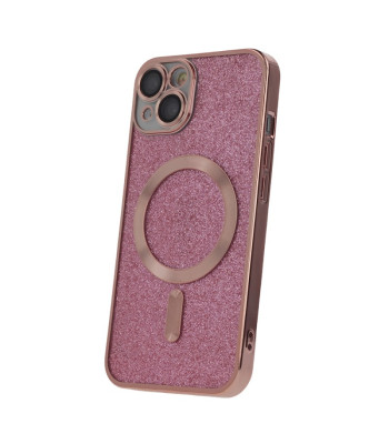 Blizgantis "Chrome" magnetukas iPhone 12 6,1 rožinis