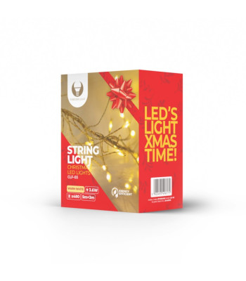 String Light GOLDEN TWIG CLF-03 480LED šiltai balta 3m + 5m Forever Light