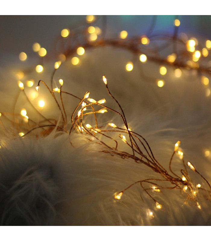 Šviesos grandinė COPPER TWIG CLF-02 480LED šiltai balta 3m + 5m kabelis Amžinai šviesa