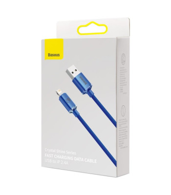 "Baseus" laidas "Crystal Shine" USB - "Lightning" 1,2 m 2,4A mėlynas