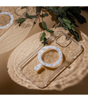 "iPhone 15 6,1" 1,5 mm magnetinis dėklas su apsauga nuo smūgių, skirtas "iPhone 15 6,1", skaidrus