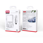 XO sieninis įkroviklis CE02D QC 3.0 18W 1x USB balta + 