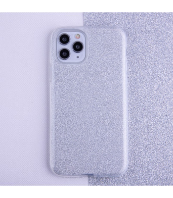 Blizgučiai 3in1 iPhone 15 Pro 6,1 sidabro spalvos
