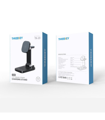 THREEKEY belaidis įkroviklis TK-23 4in1 15W juodas