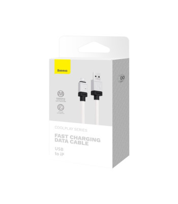"Baseus" laidas CoolPlay USB - Lightning 1m 2,4A baltas