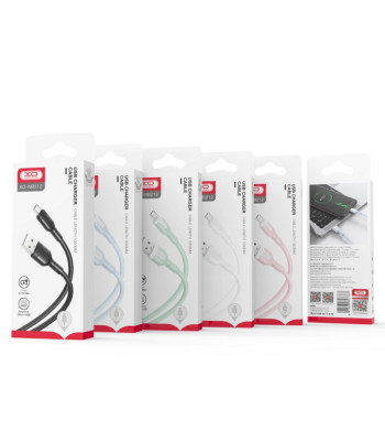XO kabelis NB212 USB - Lightning 1,0 m 2,1A mėlynas