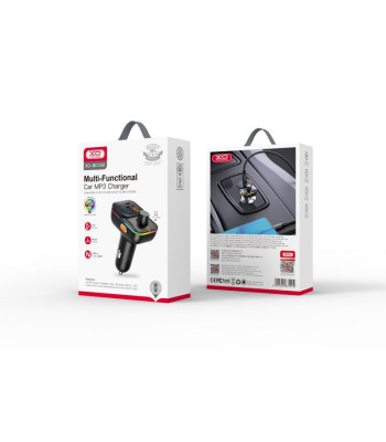 XO siųstuvas FM BCC09 "Bluetooth" MP3 automobilinis įkroviklis 25W juodas