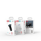 XO automobilinis įkroviklis TZ10 2x USB 2,4A juodas + USB-C laidas