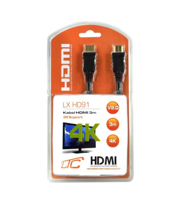HDMI-HDMI kabelis (v2.0 | 4K | 3 m) juodas