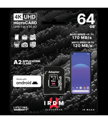 "GoodRam" atminties kortelė IRDM 64GB microSD UHS-I U3 V30 su adapteriu