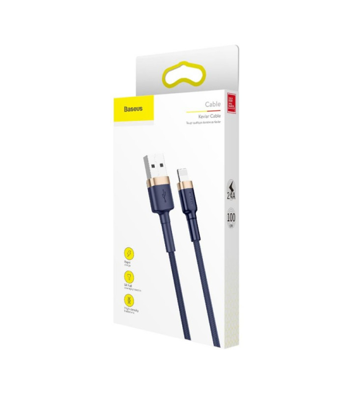 "Baseus" kabelis Cafule USB - Lightning 1,0 m 2,4A aukso-mėlynos spalvos