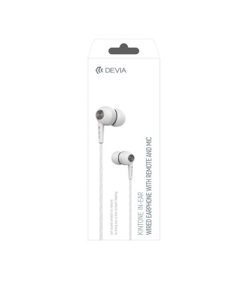 "Devia" laidinės ausinės "Kintone jack" 3,5 mm, baltos spalvos