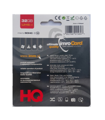"Imro MicroSD" 32 GB kl.10 | UHS-I