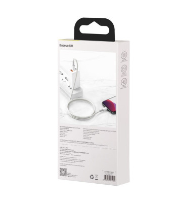 "Baseus" didelio tankio kabelis PD USB-C - Lightning 1,0 m baltas 20W