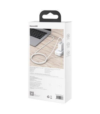 "Baseus" kabelis "Cafule Metal PD" USB-C - USB-C 2,0 m baltas 100W