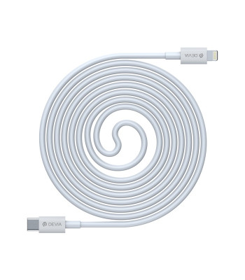 "Devia" kabelis Smart PD USB-C - Lightning 3A 20W, baltas