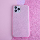 Blizgantis 3in1 dėklas iPhone 11 Pro Max rožinės spalvos