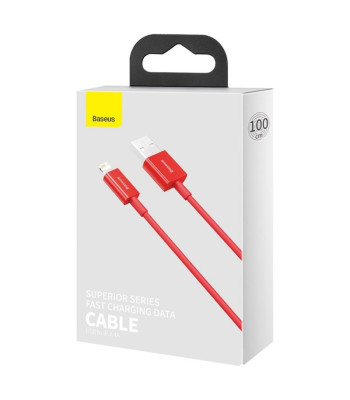 "Baseus" kabelis "Superior USB - Lightning" 1,0 m 2,4A raudonas