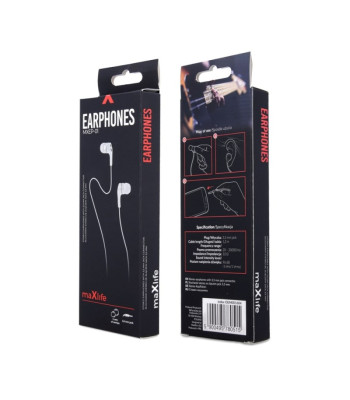 "Maxlife" laidinės ausinės MXEP-01 jack 3,5 mm, baltos spalvos