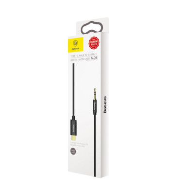 "Baseus" garso kabelis garso Yiven M01 USB-C - lizdas 3,5 mm 1,2 m juodas
