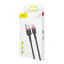 "Baseus" kabelis Cafule USB - USB-C 1,0 m 3A raudonai juodas