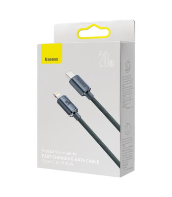 "Baseus" kabelis "Crystal Shine" USB-C - "Lightning" 1,2 m 20W juodas