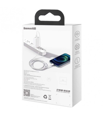 "Baseus" kabelis "Superior USB - Lightning" 2,0 m 2,4A, baltas