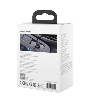 "Baseus" automobilinis įkroviklis "Grain Pro" 2x USB 4,8A, juodas