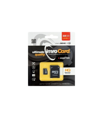 "Imro" atminties kortelė 32GB microSDHC kl. 10 UHS-I + adapteris