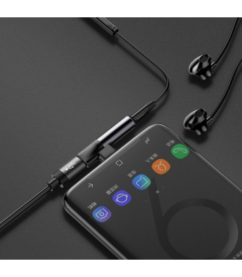 "Baseus" adapteris L41 USB-C į USB-C - lizdas 3,5 mm juodas