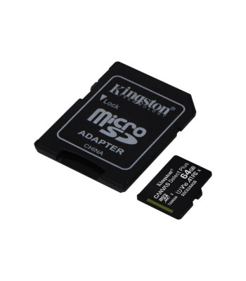 "Kingston" atminties kortelė 64GB microSDXC Canvas Select Plus kl. 10 UHS-I 100 MB/s + adapteris