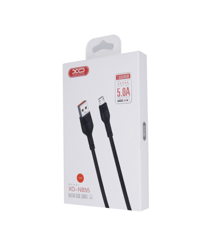 XO kabelis NB55 USB - microUSB 1,0 m 5A juodas