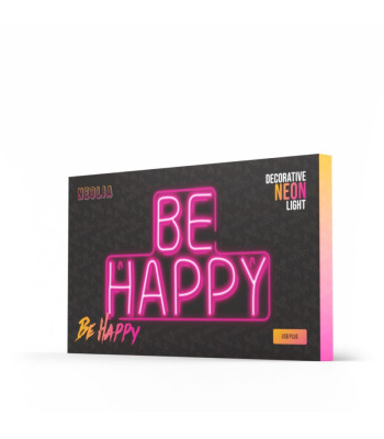 Neoninė PLEXI LED BE HAPPY rožinė NNE10 Neolia