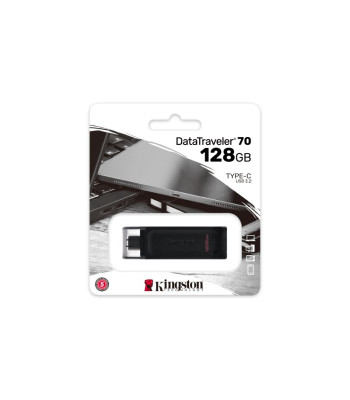 "Kingston pendrive" 128 GB USB-C DT70, juodas