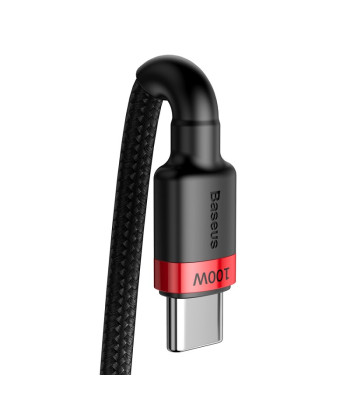 Baseus kabelis Cafule PD USB-C - USB-C 2,0 m 5A raudona-juoda 100W