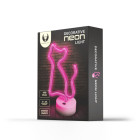 Neoninis LED ant stovo CAT rožinis USB FSNE02 Forever Light