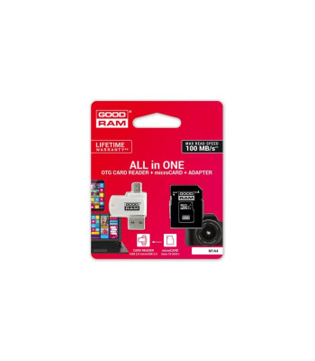 GoodRam atminties kortelė 64GB microSDHC kl. 10 UHS-I + adapteris + kortelių skaitytuvas
