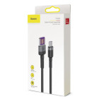 Baseus kabelis Cafule HW QC USB - USB-C 1,0 m pilkai juodas 40W