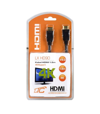 HDMI-HDMI kabelis (v2.0 | 4K | 1,5 m), juodas