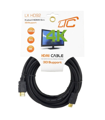 HDMI-HDMI kabelis (v2.0 | 4K | 5 m) juodas