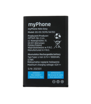 Akumuliatorius "myPhone Halo Easy" 1000 mAh